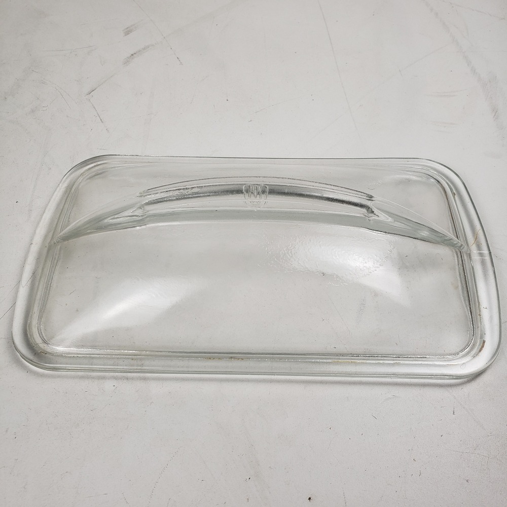 Vintage Westinghouse Glass Refrigerator Dish Loaf Pan Replacement Lid W Logo